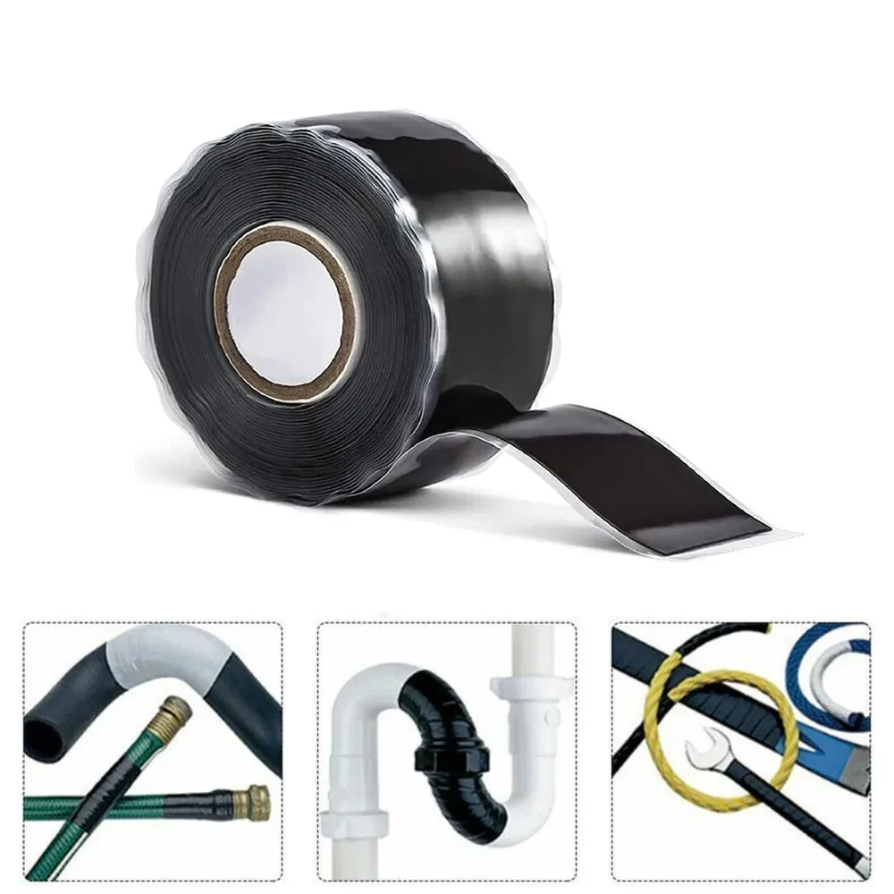 

1 Roll Self-Adhesive Waterproof Tape Waterproof High Elasticity High Temperature Resistant for Pipe Leak Repair