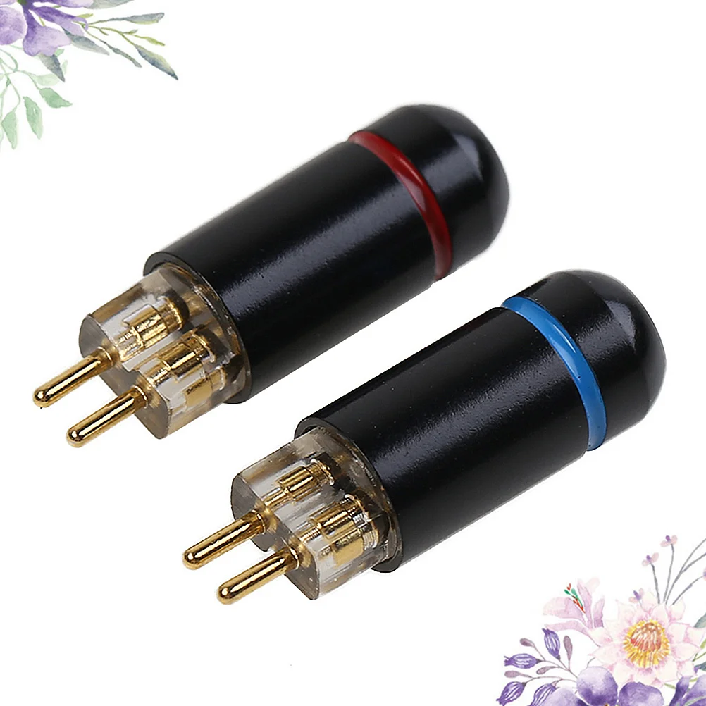 

2Pcs Earphone Adapter Connector 0.78mm 2 Pin Metal Audio Plug Stereo Headphone Adapter for Hifi Headphones