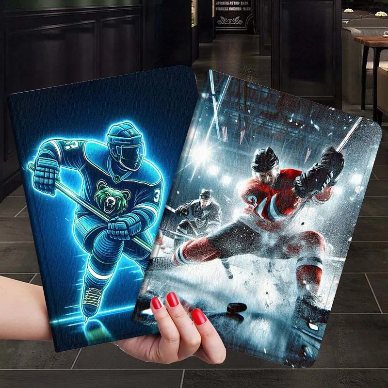 

Hockey Player Shooting Ice Tablet Case For Samsung Galaxy Tab S7 S8 S9 S10 FE Plus 12.4 13.1 Inch