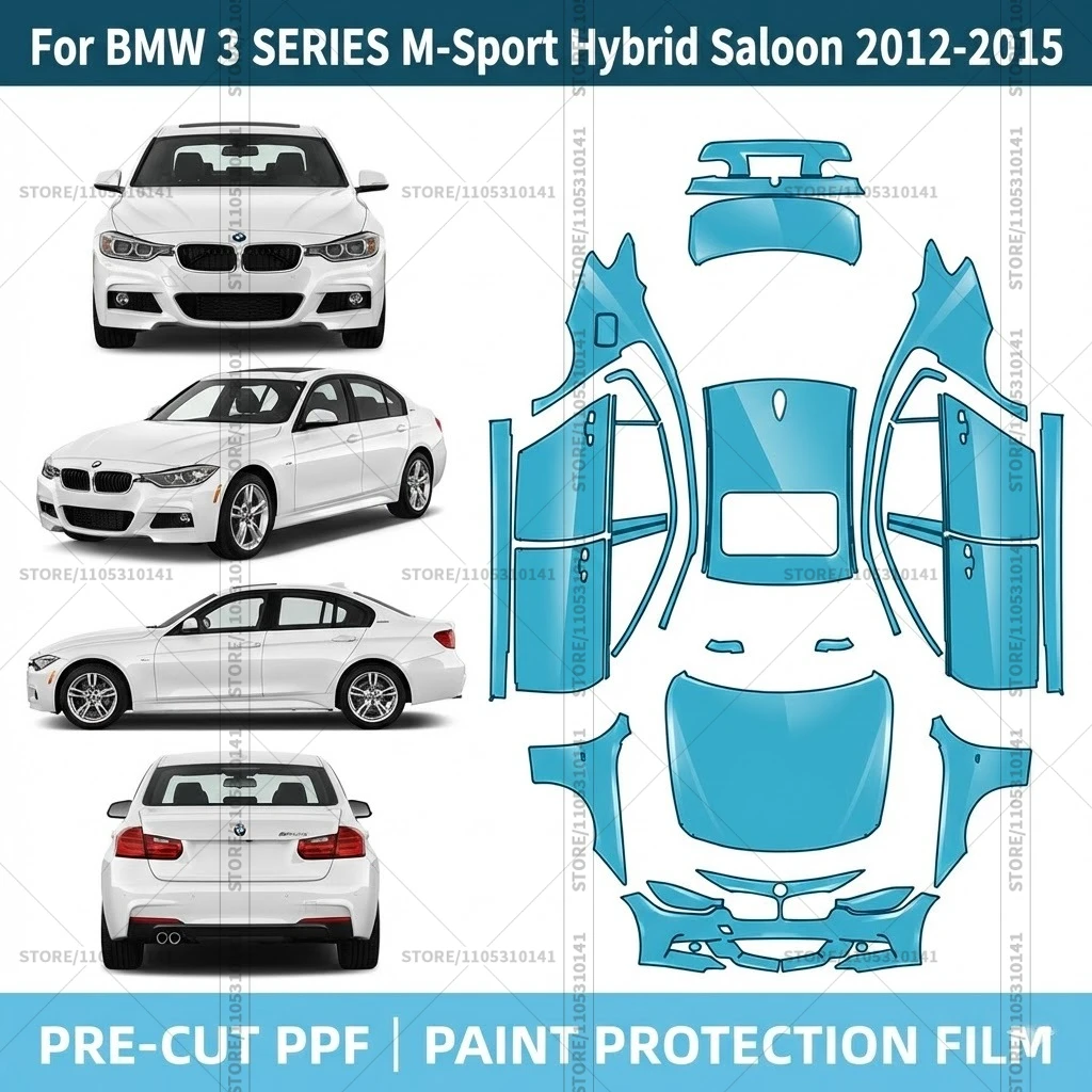 

Предварительно нарезанная защитная пленка PPF, прозрачная автомобильная пленка для BMW 3 SERIES M-Sport Hybrid Saloon 2012-2015