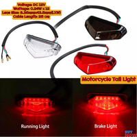 Universal Motorcycle Tail Light Rear Brake Warning Led Lights 12V Moto Equipments Parts Accessories for Motorcycle Motorbike
