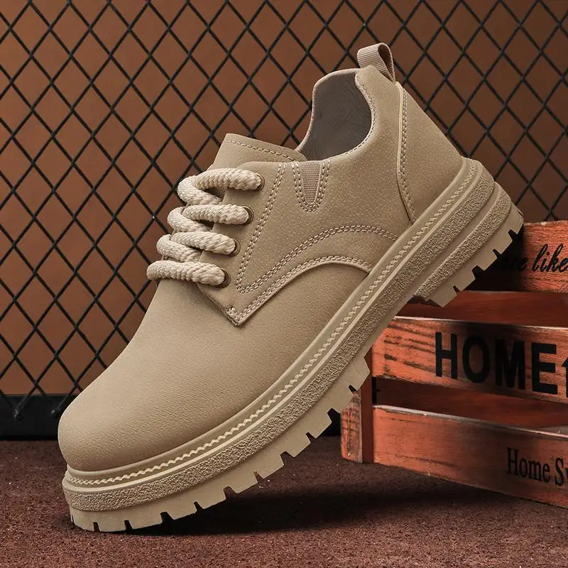Men Casual Leather Business Tooling Shoes Comfy Thick Bottom Italian Male Shoes Antiskid Outdoor Oxford Shoes