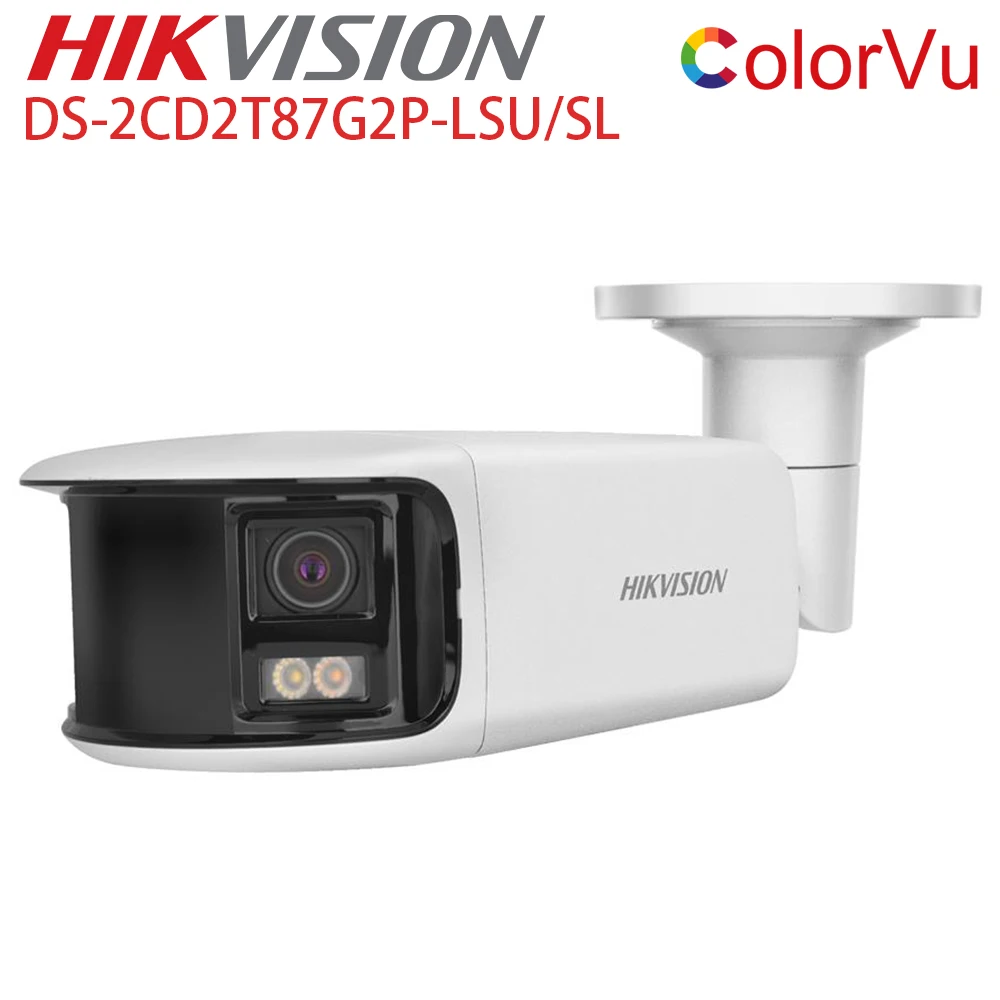 

IP-камера Hikvision 8 МП 4K панорамная цилиндрическая ColorVu DS-2CD2T87G2P-LSU/SL с активной стробоскопической подсветкой и аудиосигнализацией