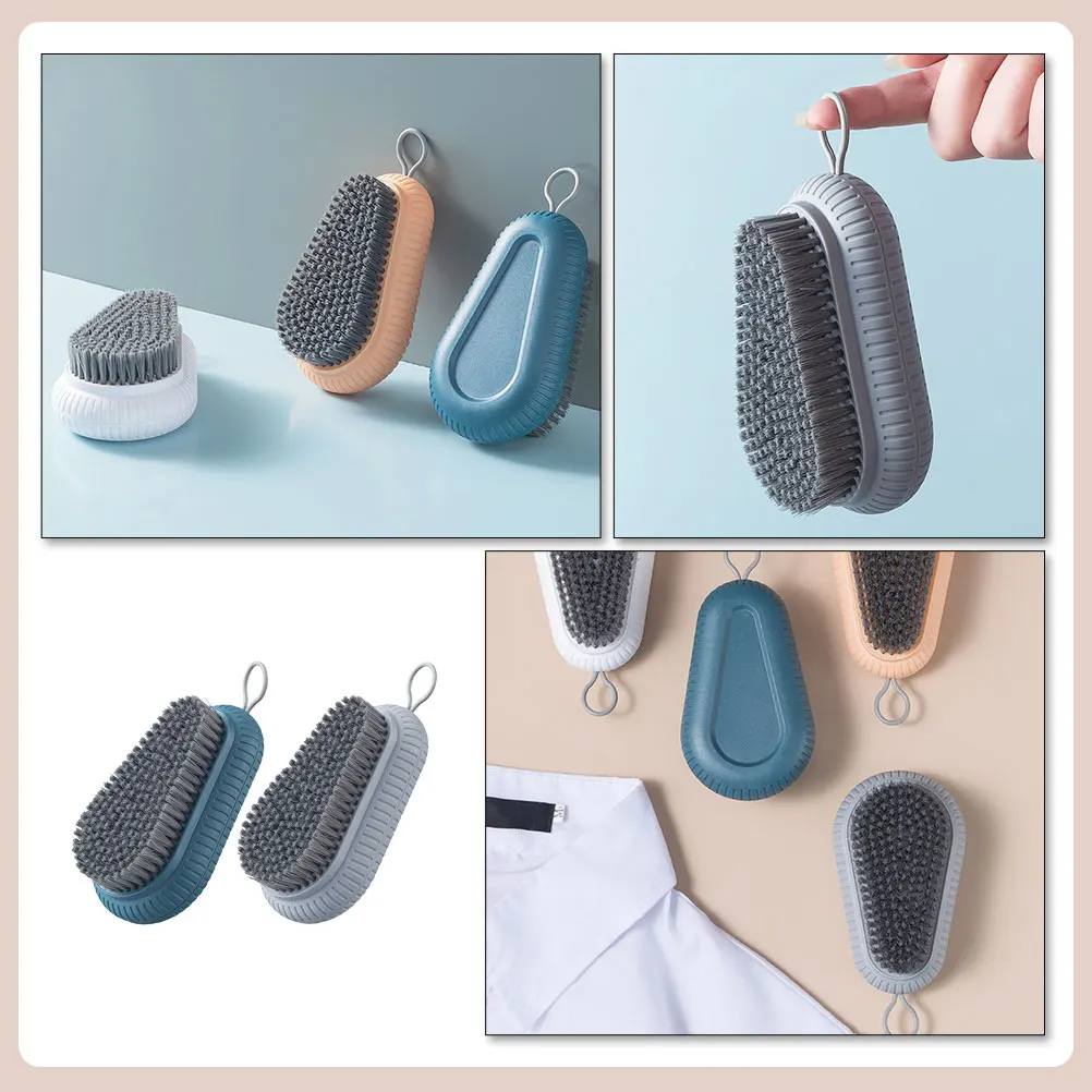 

2pcs Reusable Nail Brush Supple Fingernail Cleaning Tool Hand Brush Portable Multi-Use Nail Cleaner Dust Removal
