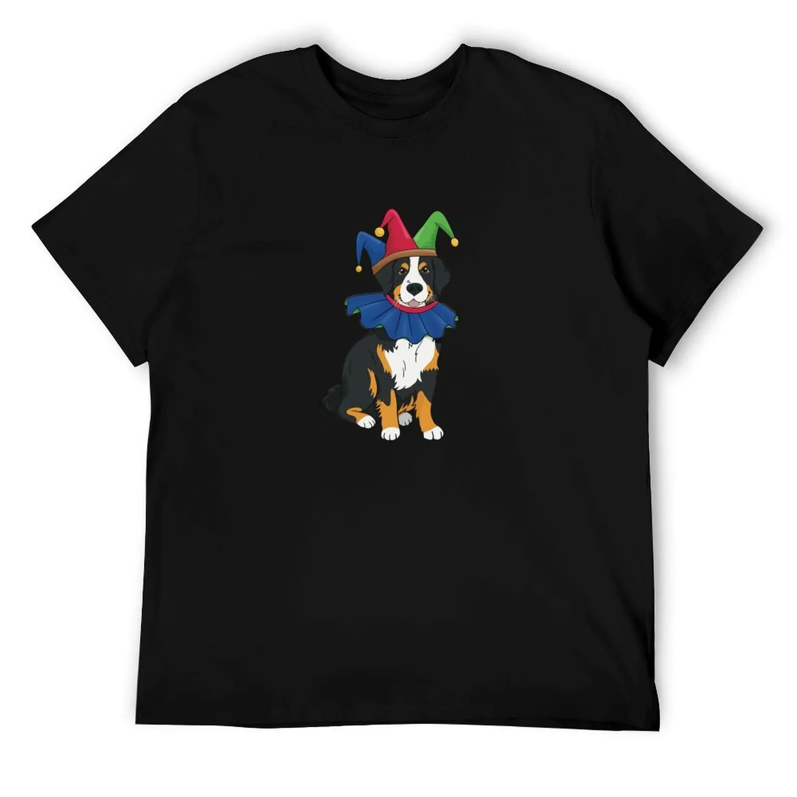 

Bernese Mountain Dog - jester costume T-Shirt black cotton t-shirt plain for man package funny t shirts cotton T-Shirt