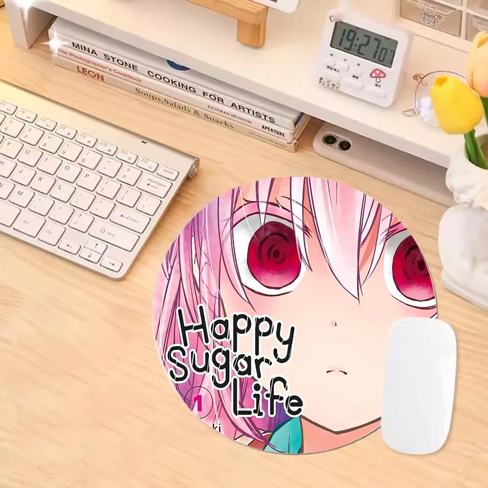 Happy Sugar Life Mousepad Rubber Small Speed Version Game Computer Keyboard Office Table Mat PC Laptop Mouse mat Writing Desk