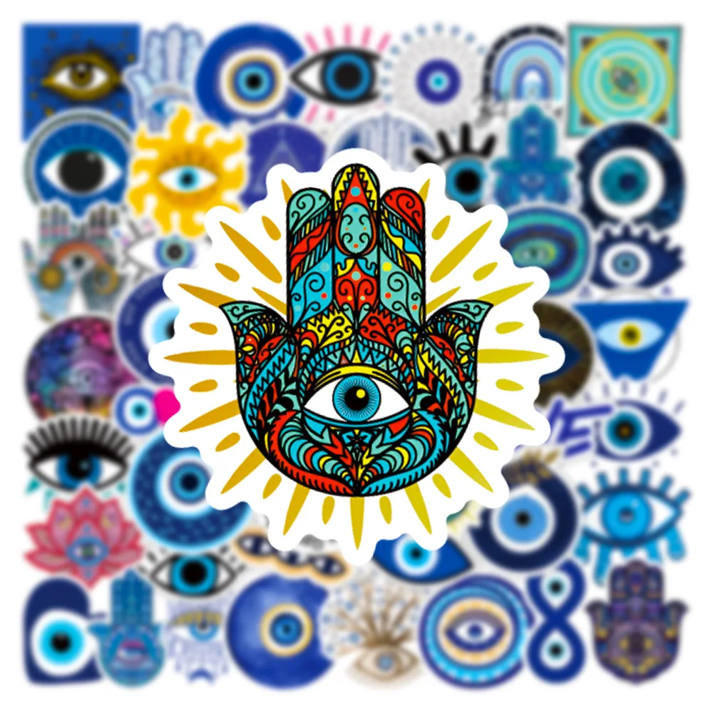 50pcs Evil Eye Stickers Laptop Computer Pad Car Motorcycle Bicycle Fridge Luggage Cool Mysterious Vinyl Decals Bomb