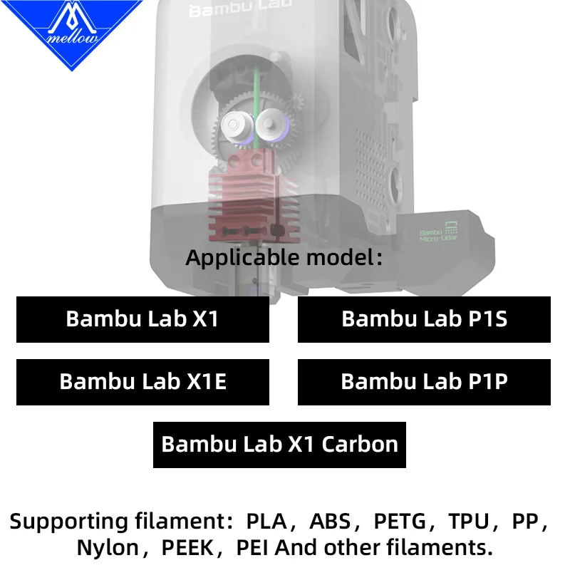 Bambu Lab X1/P1P/P1S アップグレード 3D プリンター用のまろやかな