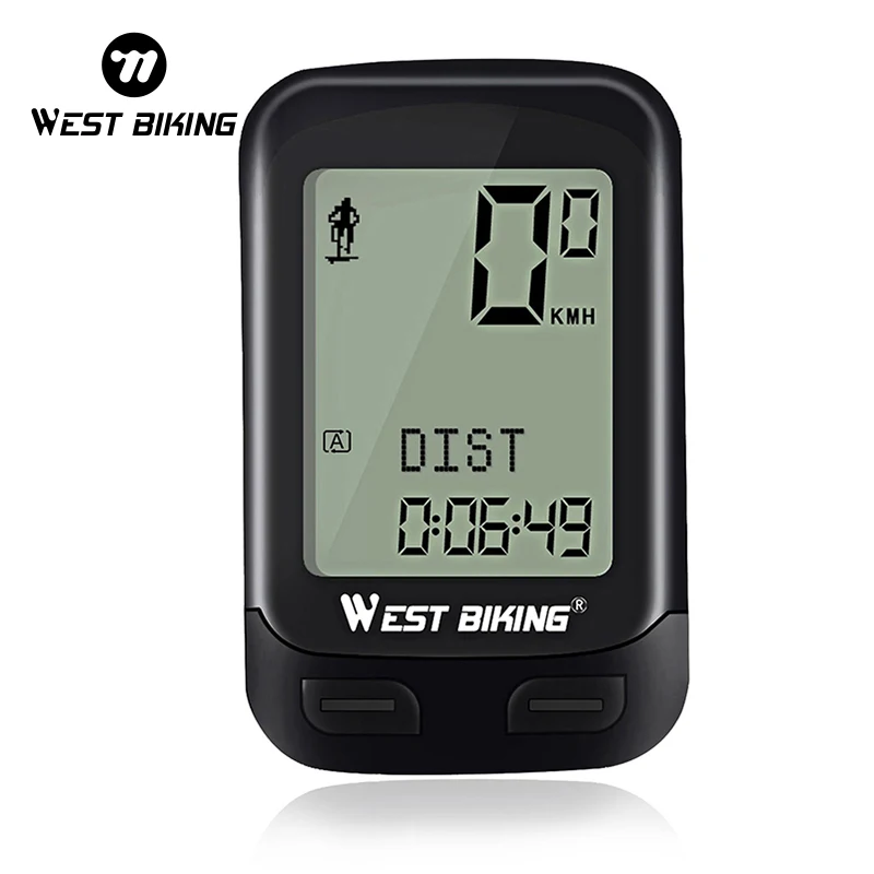 WEST BIKING Waterproof 5 Language Bike Computer Wireless Stopwatch MTB Road Bike Speedometer Cycling Odometer Bicycle Computer