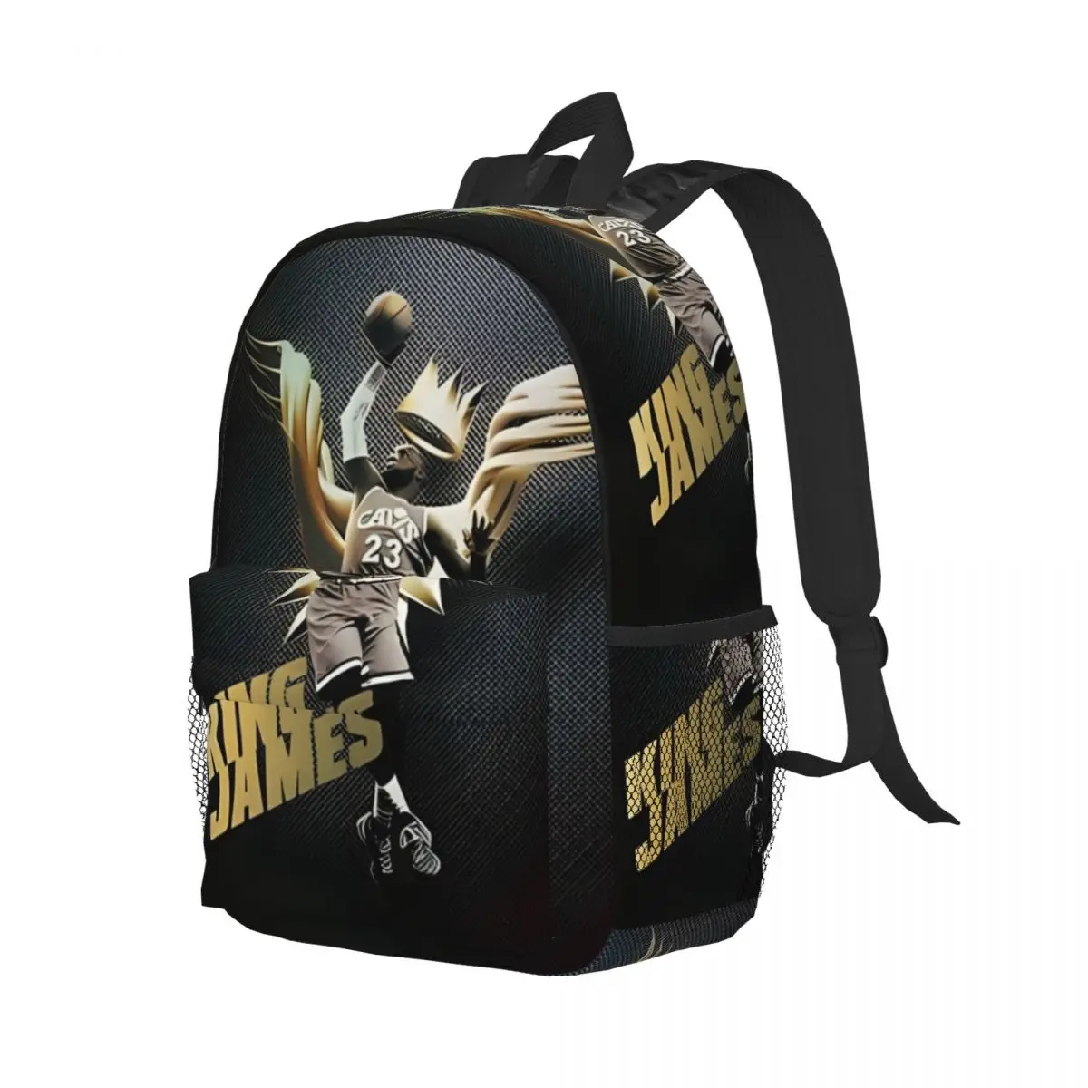 Mochila informal ligera con estampado de King Lebron James para escuela, exteriores, compras, oficina, 15 pulgadas