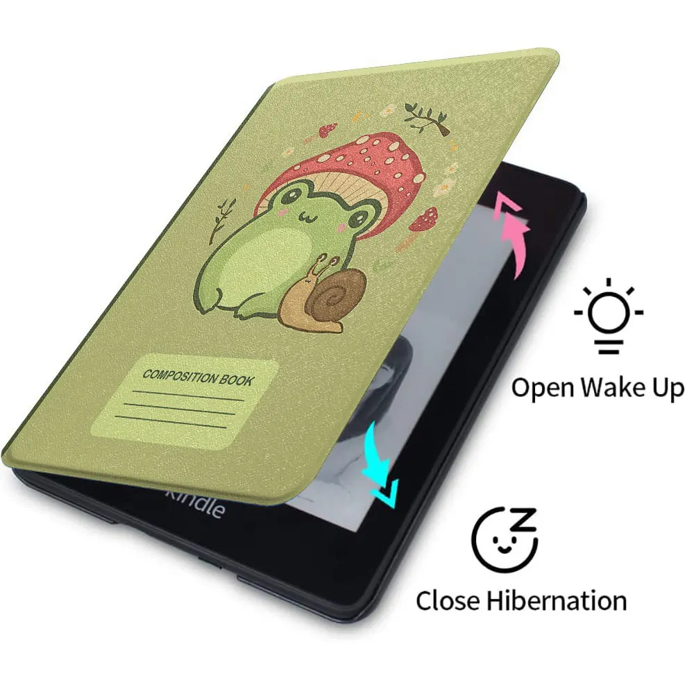 kindle case frog and Cat Pattern paperwhite3th Silicone soft shell  funda 2021 11th  8th generation