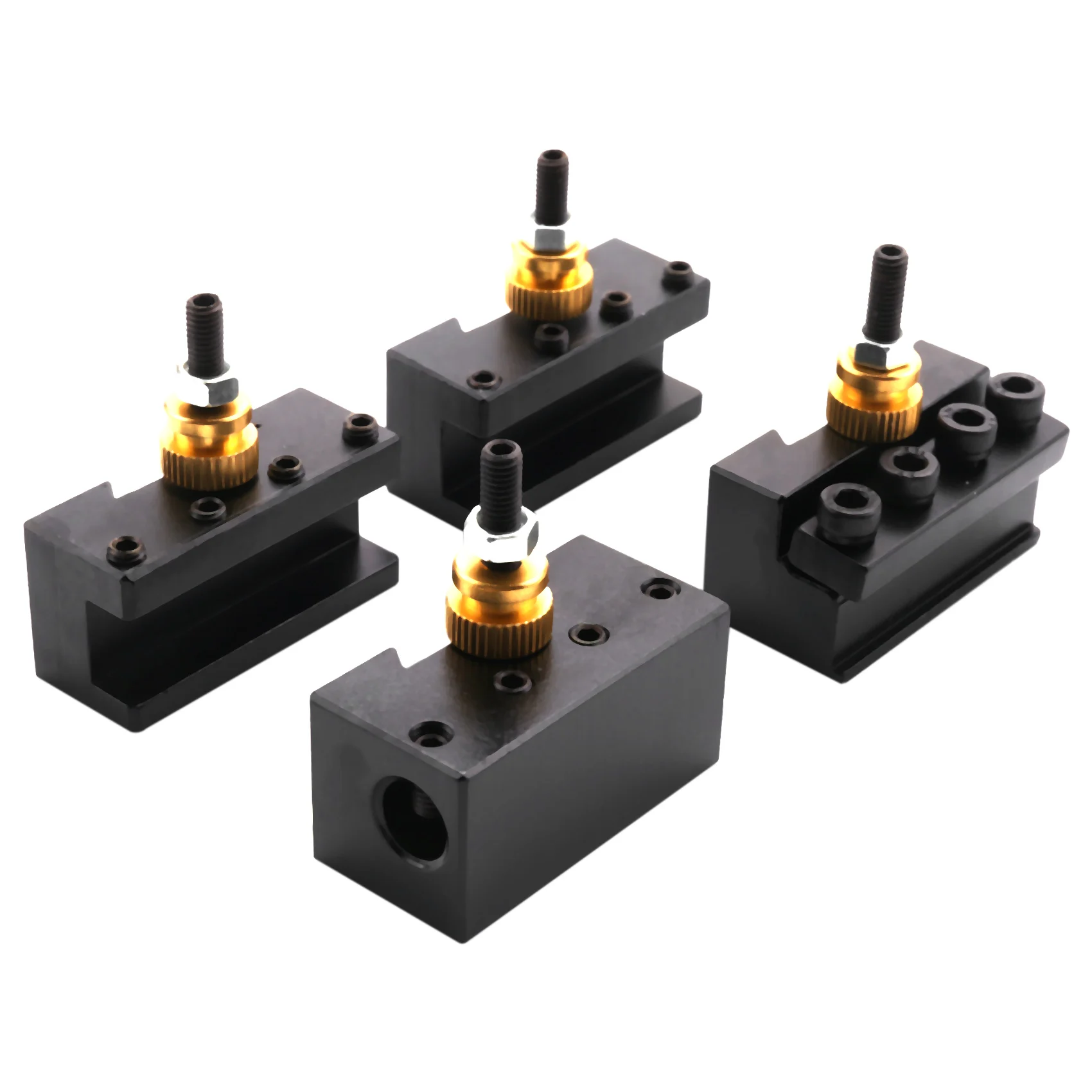 AA81-Mini CNC Lathe Tool Holder Quick Change Tool Post Cutter Holder Screw Kit Set Boring Bar Turning Facing Holder Wrench