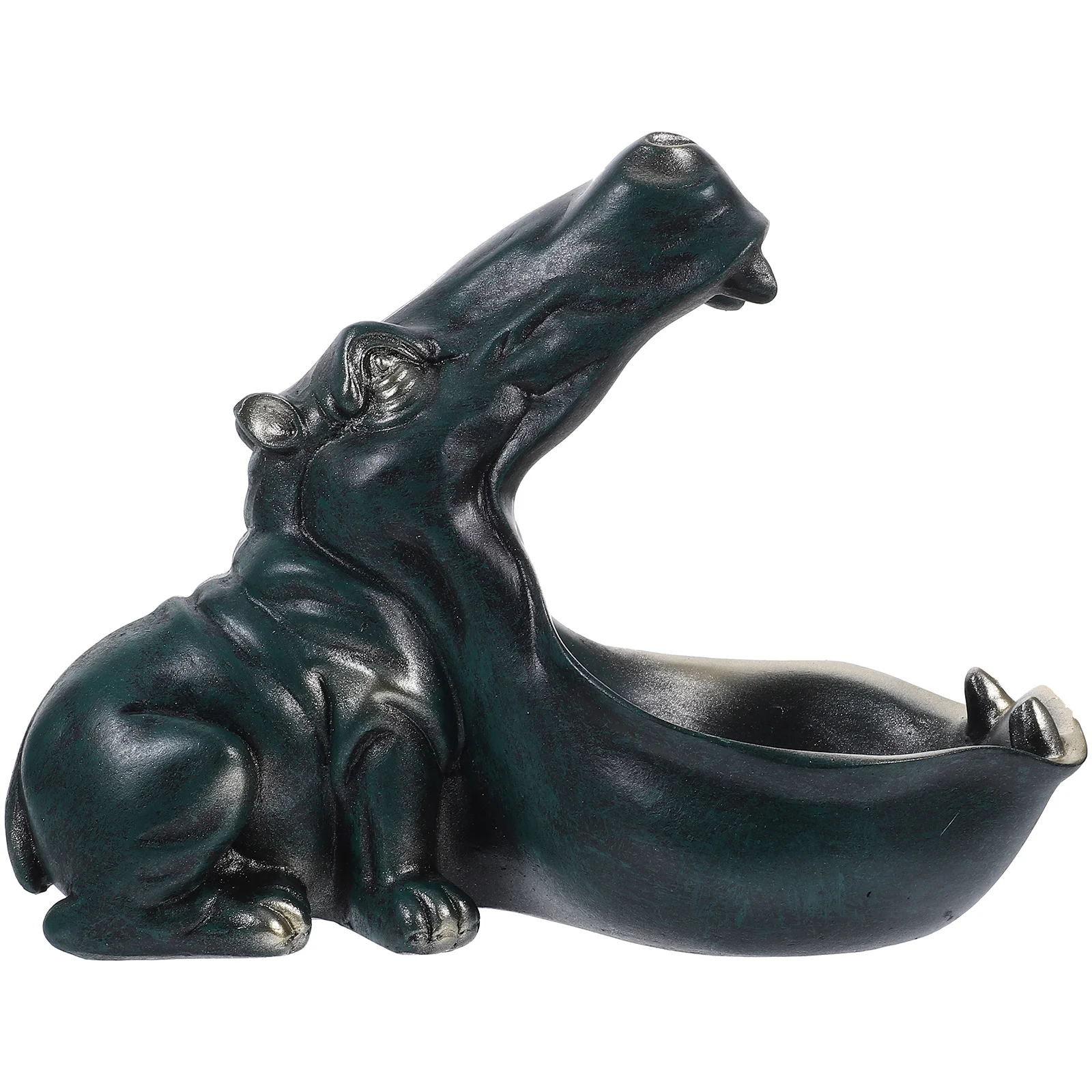 

Desktop Storage 1 Small Hippo Sculpture Resin Box Hippo Resin Box Key Holder Decorative Organizer Candy Bowl Office