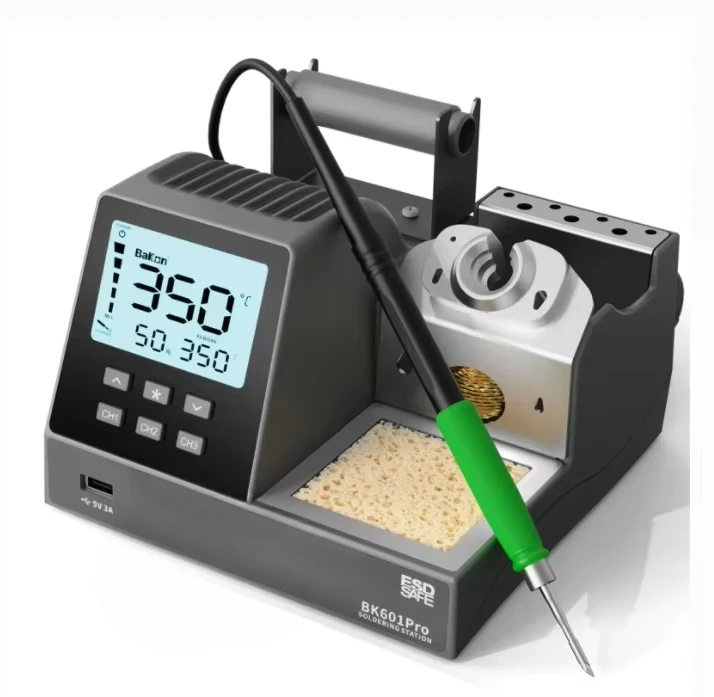 BK601Pro 120W Integrated High-Efficiency Soldering Station LCD Display Rapid Heating Sleep Mode Rework Station