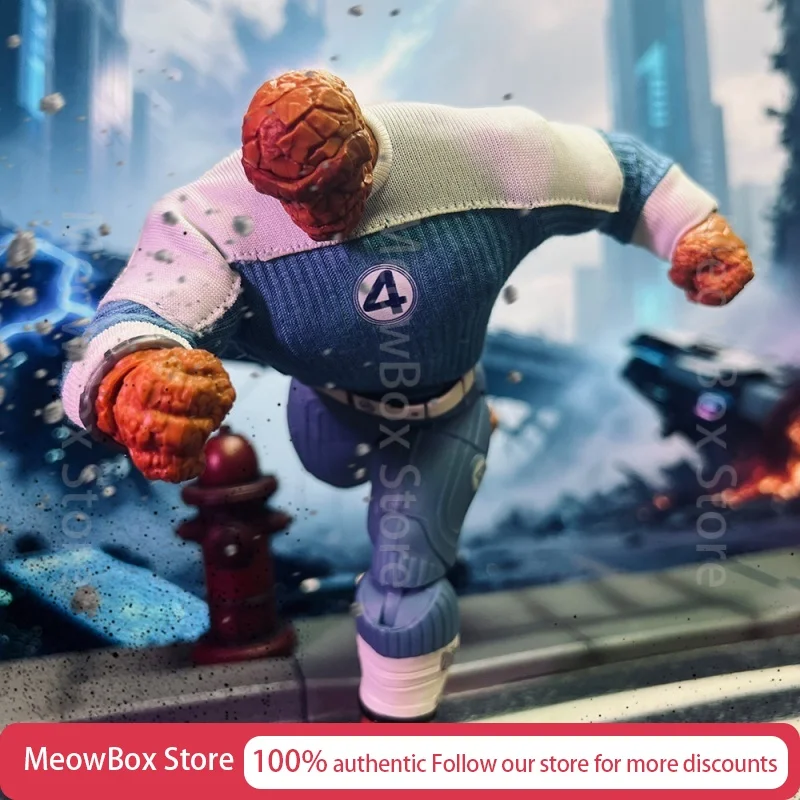 

1/12 Comic Fantastic 4 Thing Man Action Figure Blue White Mini Sweater Top Toys Clothes Accessory For 6 My Mini Baby Boys Toys