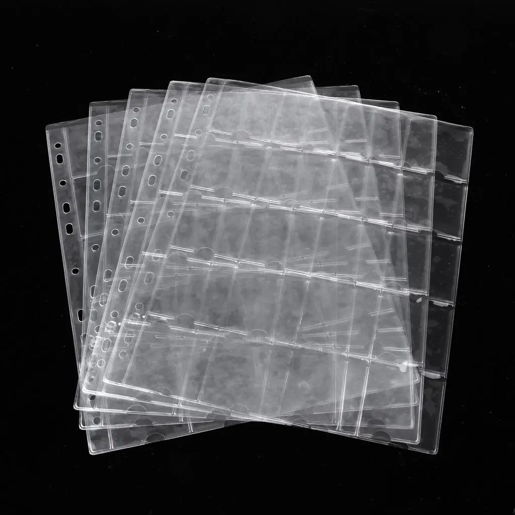 10 Sheet Clear Plastic Holder Album Storage Page Sheet 200 Pockets