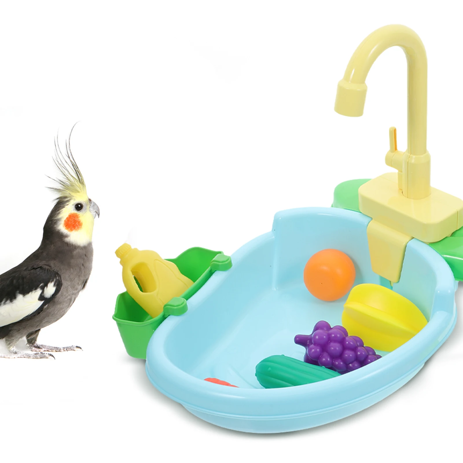 

Bird Automatic Bath Tub for Cage Easy Clean Bathing Pet Accessories Indoor Parrot Shower Outdoor Bird Stuff Use