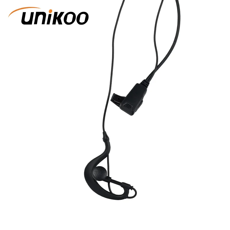 

UNIKOO G Type Walkie Talkie Earphopne In-Ear Bud Earpiece Coiled Cable PTT Mic for Quansheng UV K5 Baofeng UV5R for Motorola
