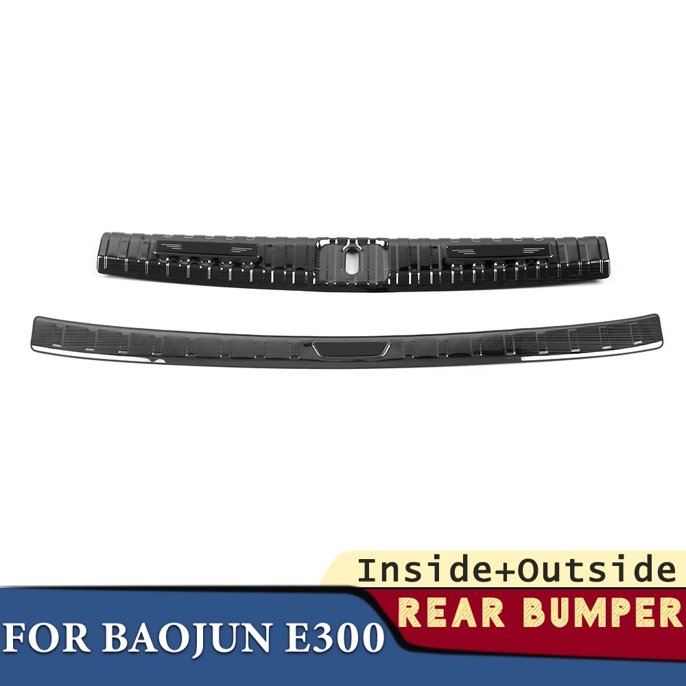 

Бампер багажника для Baojun E300 2020-2023, автомобильные аксессуары, защитная накладка на заднее крыло из нержавеющей стали, наклейка, украшение