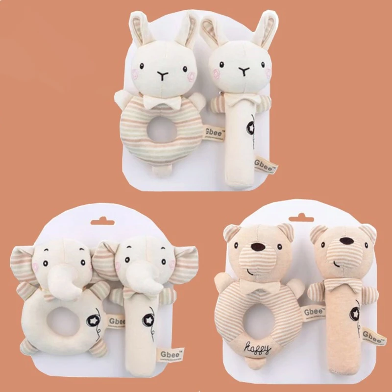 

1 комплект милых погремушек в форме животных для кукольной кровати, хлопковые аксессуары, ранние игрушки