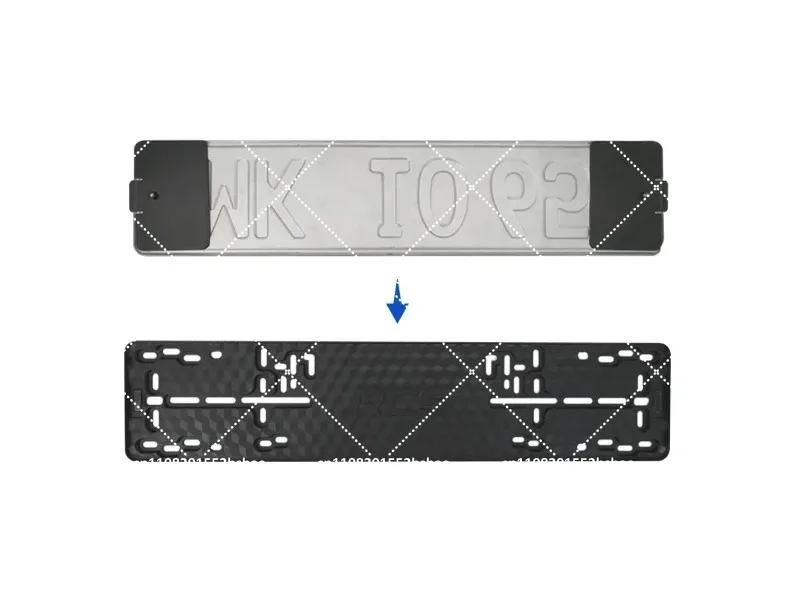 EU Standard License Plate Frame ABS Plastic Holder with Accessories for Russia