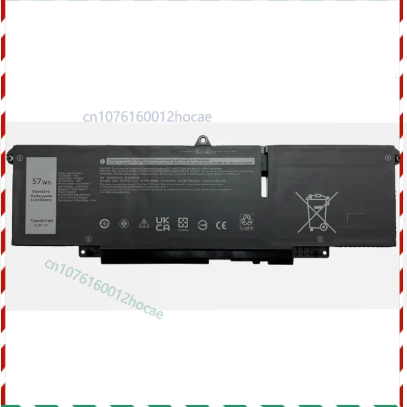 

New 11.4V 57Wh 6Cell Laptop Battery 66DWX for Dell Latitude 7340 7440 7640 Notebook 3ICP6/65/78 0HYH8 0CTJJ6 WW8N8 Lithium-ion