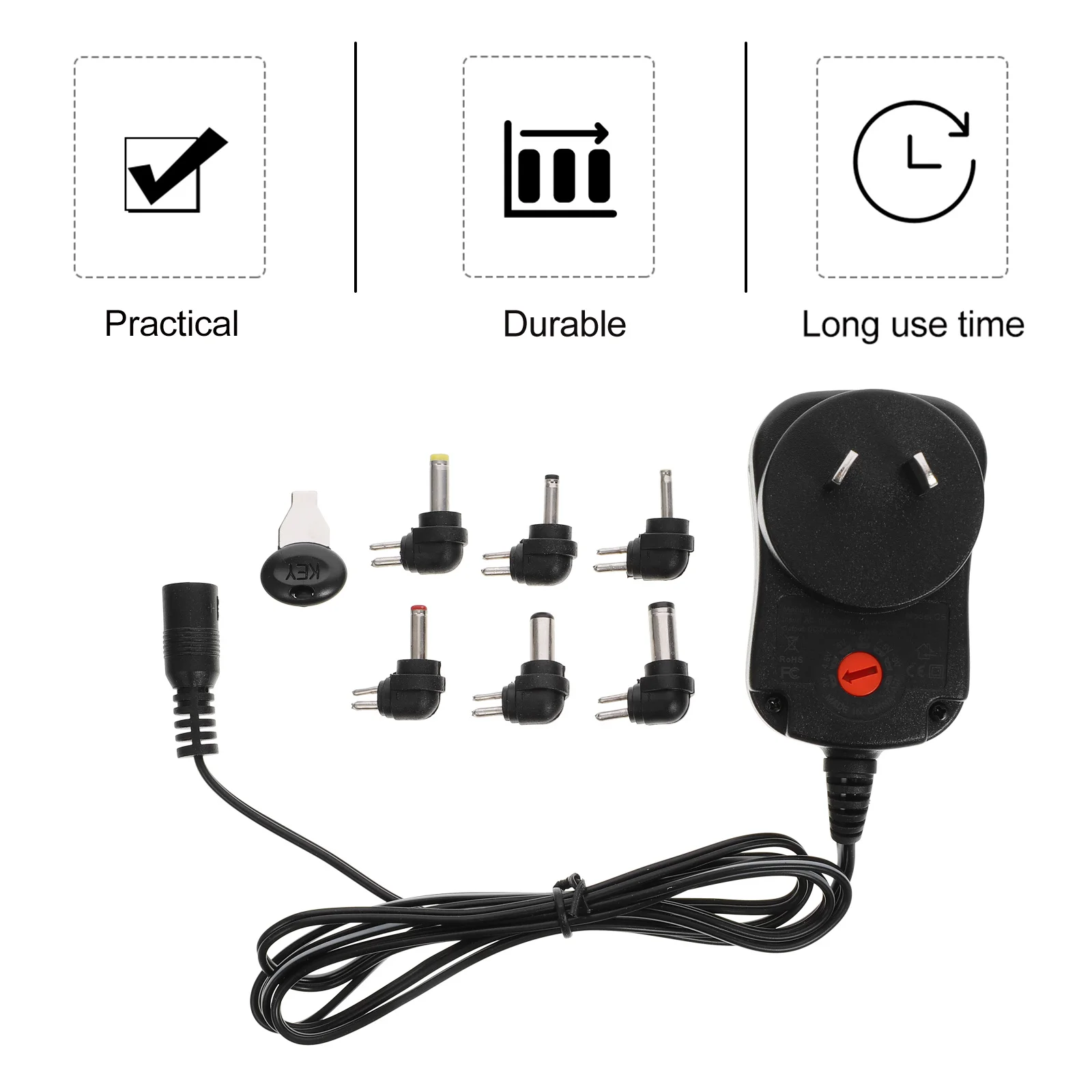 

1Set Universal Power Supply Adapter Adjustable Voltage Switching Power Supply Au Plug High Durability Safe Overload