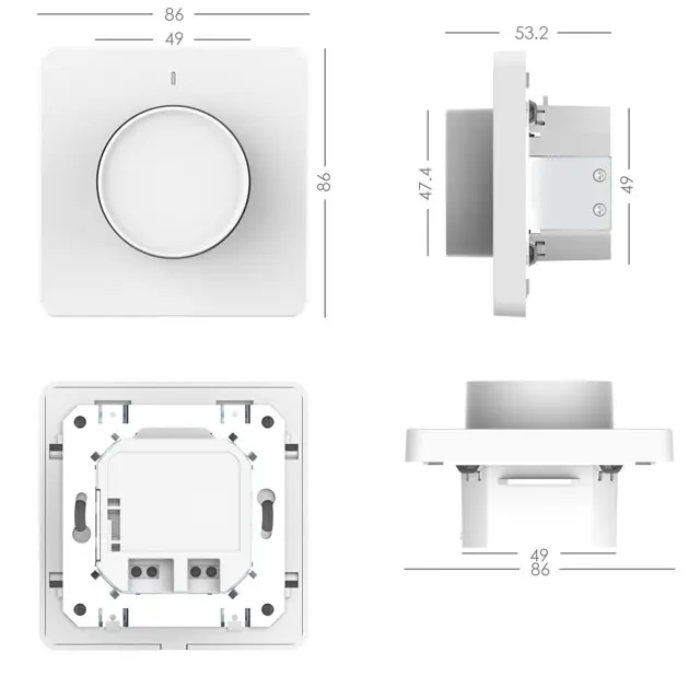 Zigbee Wireless Wifi Smart 220v UK EU 110V US Lighting Rotary Timer Dimmer Slide Voice Control Alexa Led Dimmer Switch Tuya