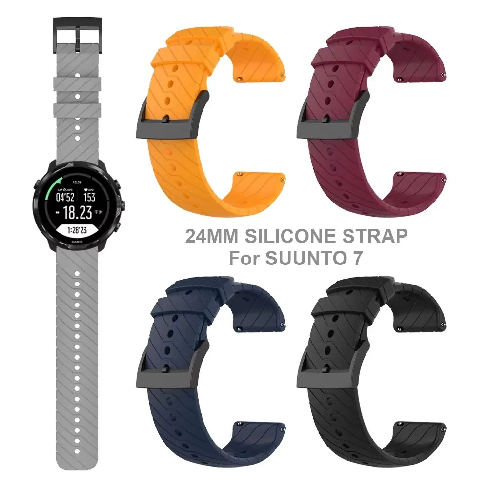 

For Suunto 7 Smartwatch Silicone Strap Watch Watchband correa For Suunto 7 Band Watchband Bracelet Wrist Belt Suunto7