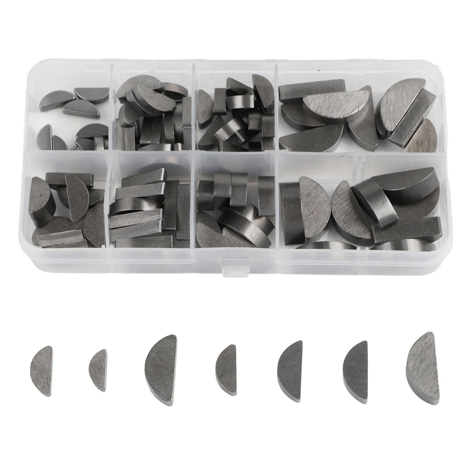 C Type 8 Sizes Half Moon Keys Industrial Workshop 13.2*6.8*2.3cm Compact Storage Solution Reliable Performance