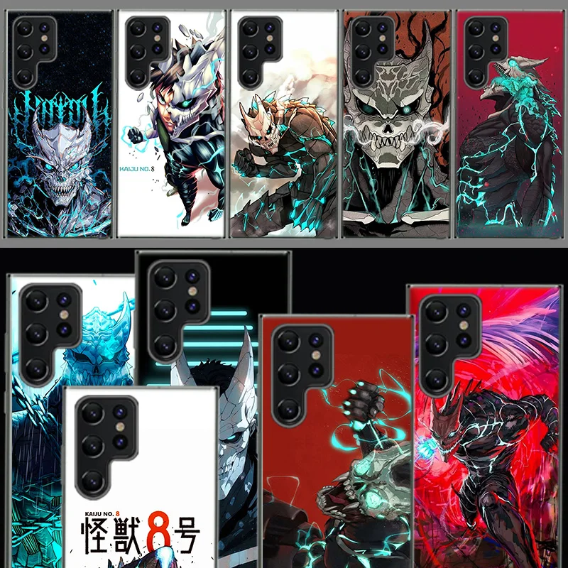 Kaiju No. 8 Anime Capa Phone Case For Samsung S26 Ultra S25 Edge Galaxy S23 S21 S20 S24 FE S22 S10 Plus Cover Clear TPU Shell Co
