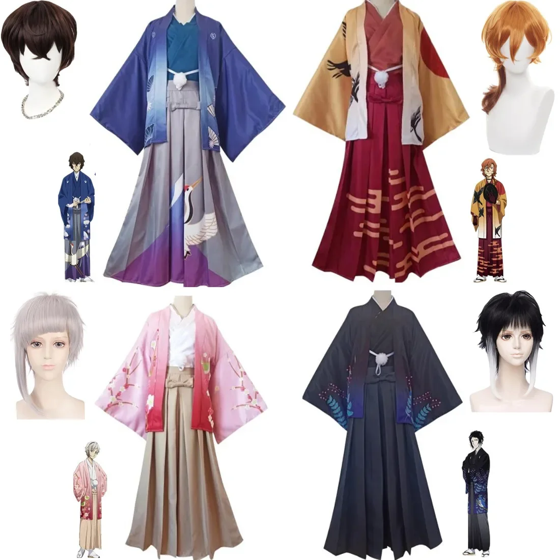 

Anime Dazai Osamu Nakahara Chuuya Nakajima Atsushi Ryunosuke Akutagawa BSD Cosplay Costume Man Woman Kimono Suit 2025 Hot Sale