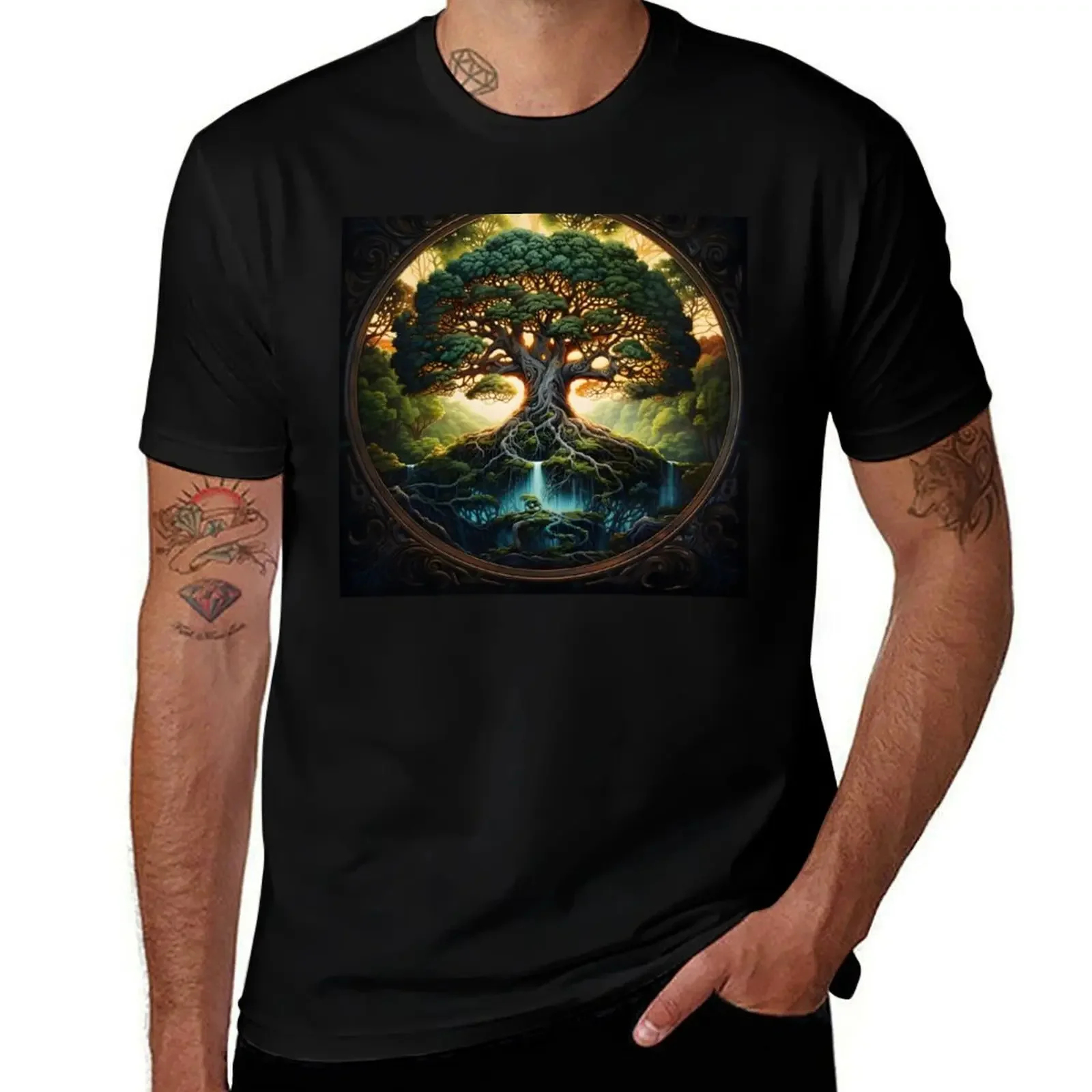 

Great Tree of Life digital print T-Shirt graphic tee shirt cute tops Blouse anime tshirt mens designer t shirt