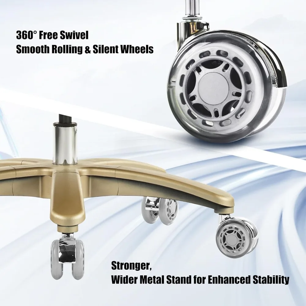كرسي مكتب تنفيذي كبير وطويل، كرسي مكتب مريح من جلد البولي يوريثان مع دعم خلفي هوائي قابل للتعديل، تدليك قطني #6