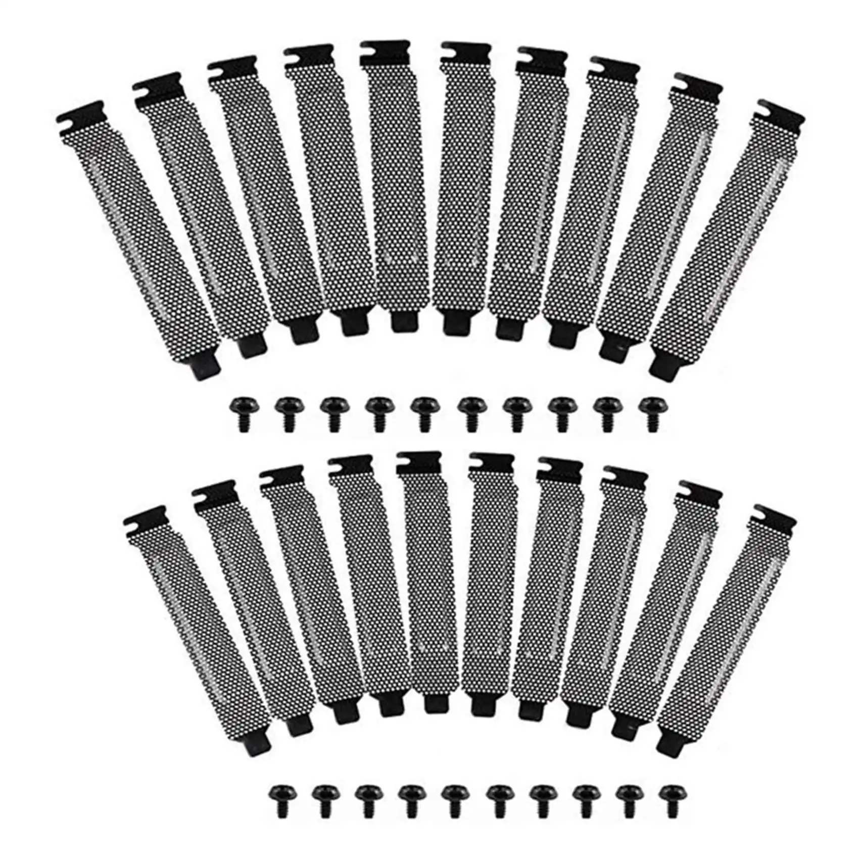 

40 Pieces PCI Slot Cover Hard Steel Dust Filter Blanking Plate, Vented Slot Covers For Computer Cases With 40 Screws