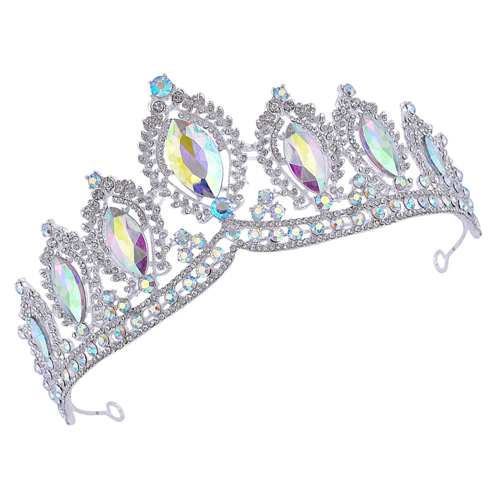 

Luxury Rhinestone Hair Accessory Wedding Bridal Accessories Zinc Alloy Birthday Photo Stage Birthday Crown Ensembles