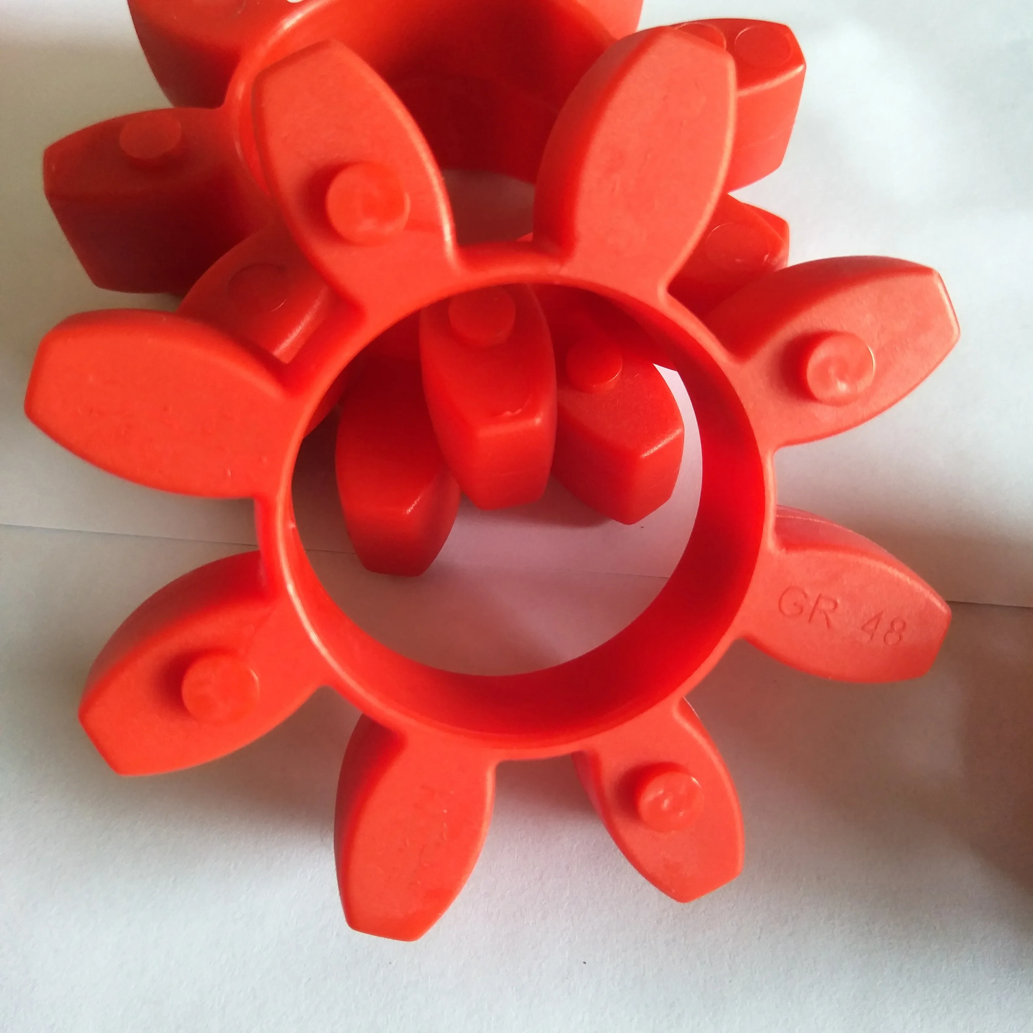 1PCS  Star GR Type Coupling Plum Blossom Cushion Octagonal/decagonal Gasket Coupling Buffer Pad Bearing Coupling Gasket Red