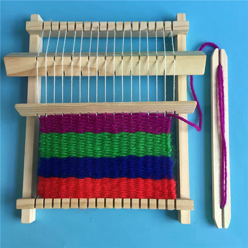 Wooden Weaving Loom Craft Yarn DIY Hand Knitting Machine Kids Educational Toys