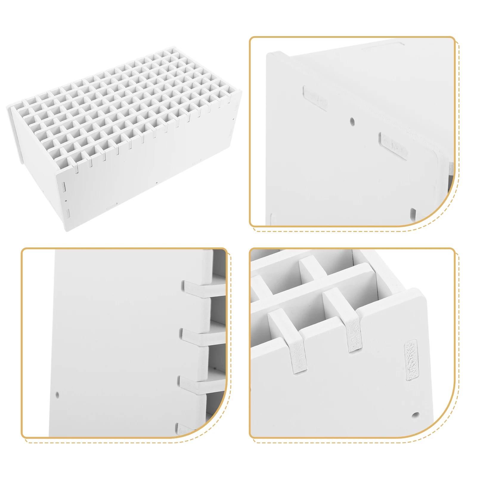 

Markers Storage Box Sturdy Desktop Organizer For Pens Pencils Office Desk Stationery Holder Compartment School Supplies