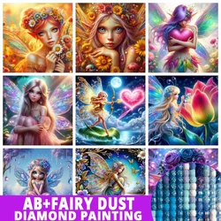 Fairy Dust AB Cartoon Elf Fairy 5D DIY Diamond Painting Mosaic Girl Art Crafts Embroidery Full Drill Cross Stitch Home Decor