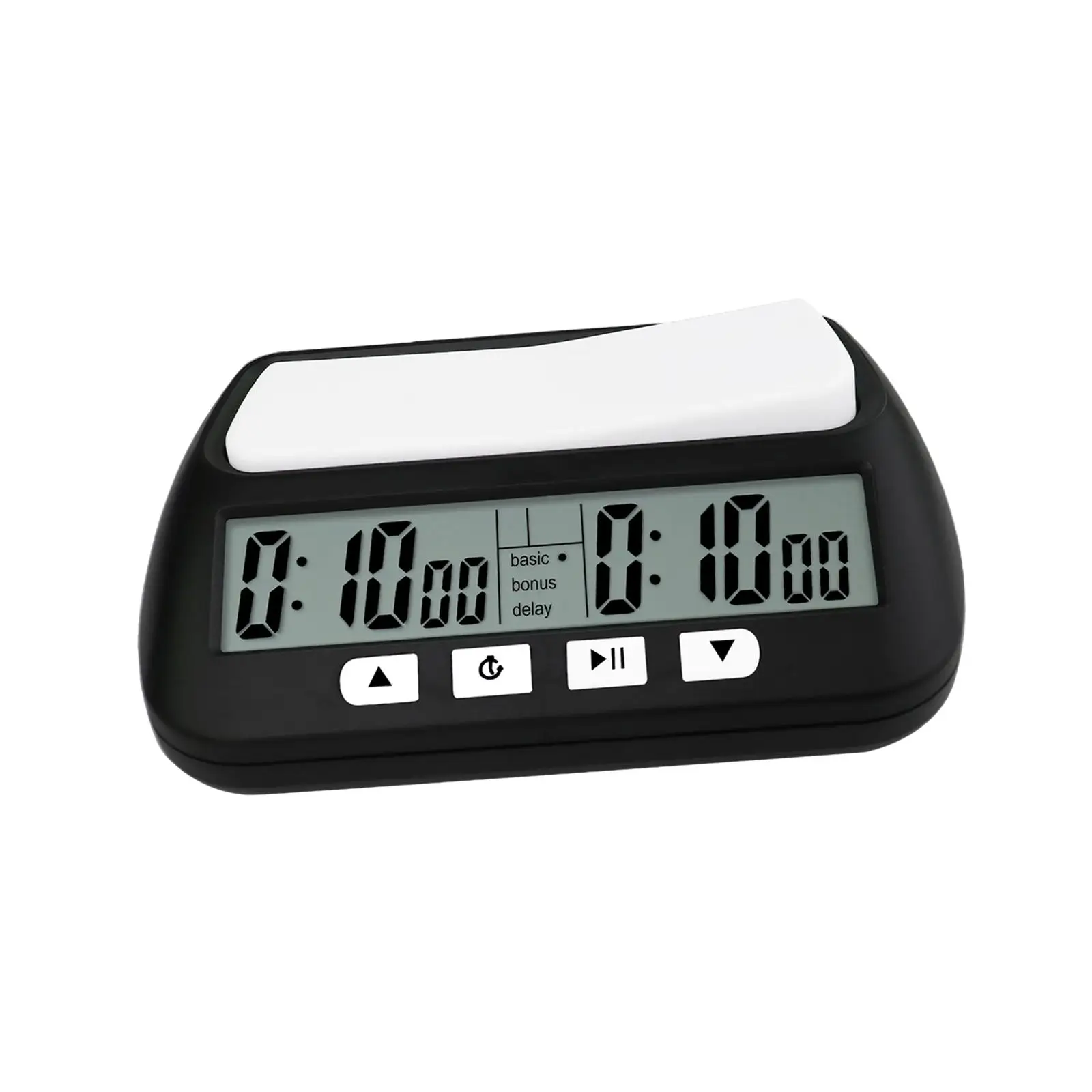 Chess Clock Digital Timer for Two Player Board Games Portable ABS Material with Count Up Down