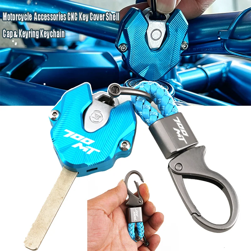 

700MT Motorcycle Accessories CNC Key Cover Case Shell Cap Keyring KeyChain Fit For CFMOTO MT700 CF 700 MT 700-MT 2025+