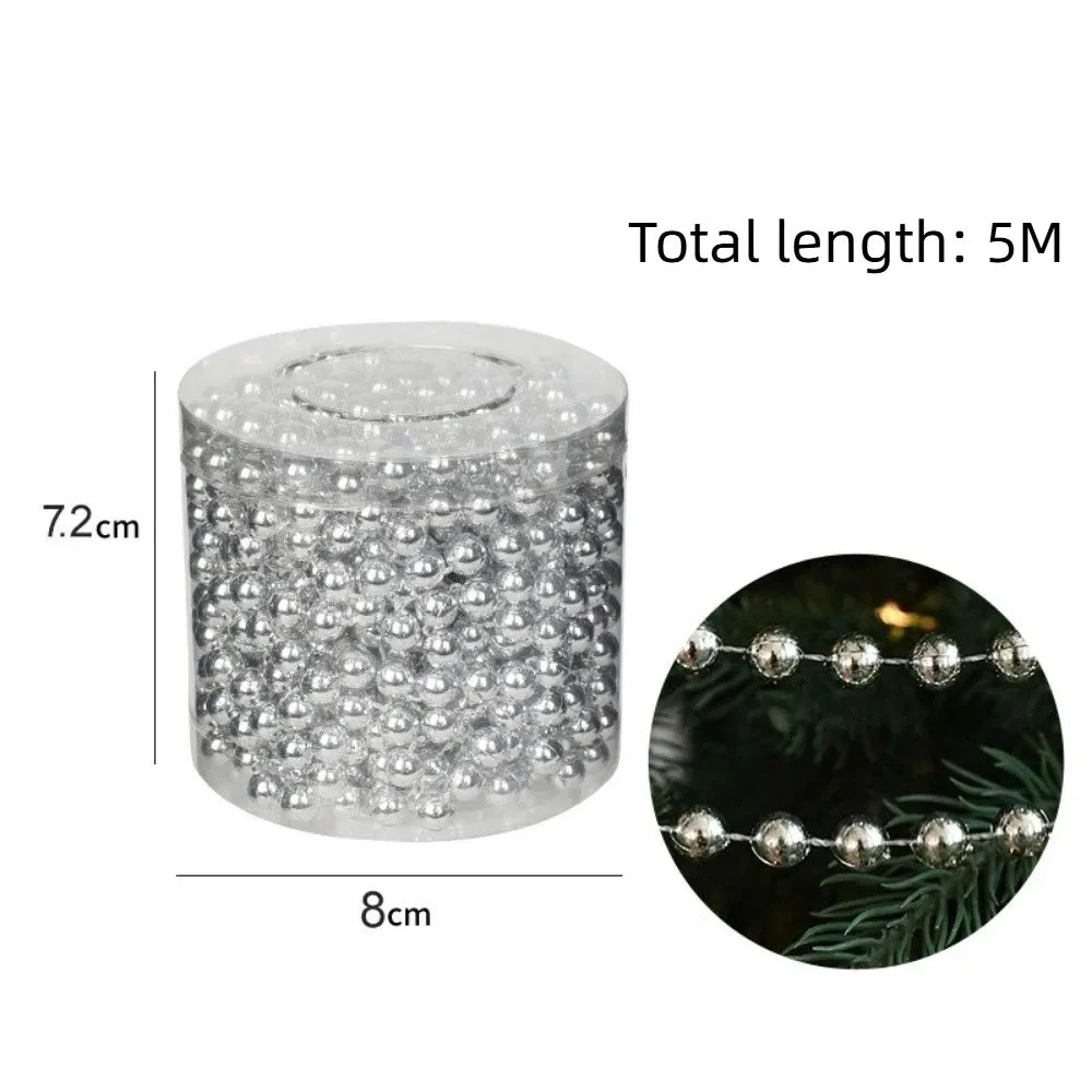 

Creative Colored Bead Chain 5/10M Craft Christmas Decoration Bead String Decorative DIY Christmas Decoration Holiday Supplies