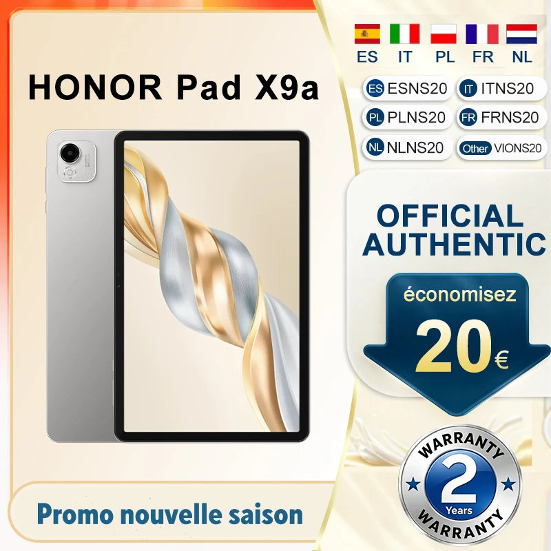 Tablet HONOR Pad X9a con Qualcomm Snapdragon 685, WIFI, Pantalla HONOR Fullview…