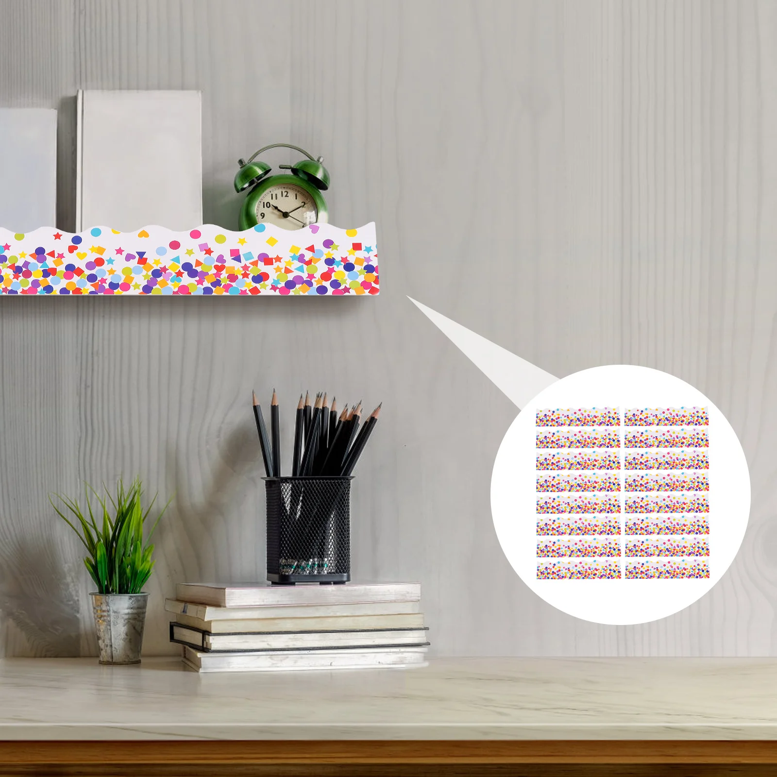 

70Pcs Decorative Stickers Self-Adhesive Blackboard Border Bulletin Board Classroom School Doors Walls DIY Sticker Trim