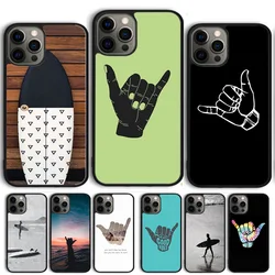 Surfer Surf Hang Loose Shaka Phone Case Cover For iPhone 17 Air 15 16 14 13 12 Pro Max 11 Pro Max Plus Coque Shell