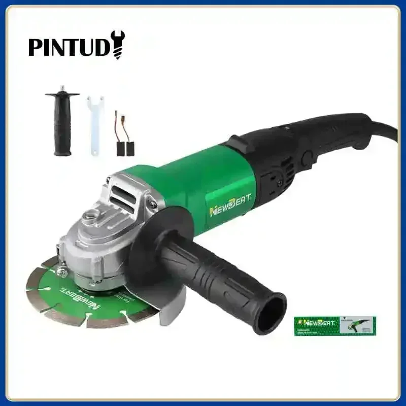 NewBeat 1000W High-Power Powerful Electric Polishing Grinding Cutting Angle Grinder 12000rpm NBT-AG-125KS for Professional Use