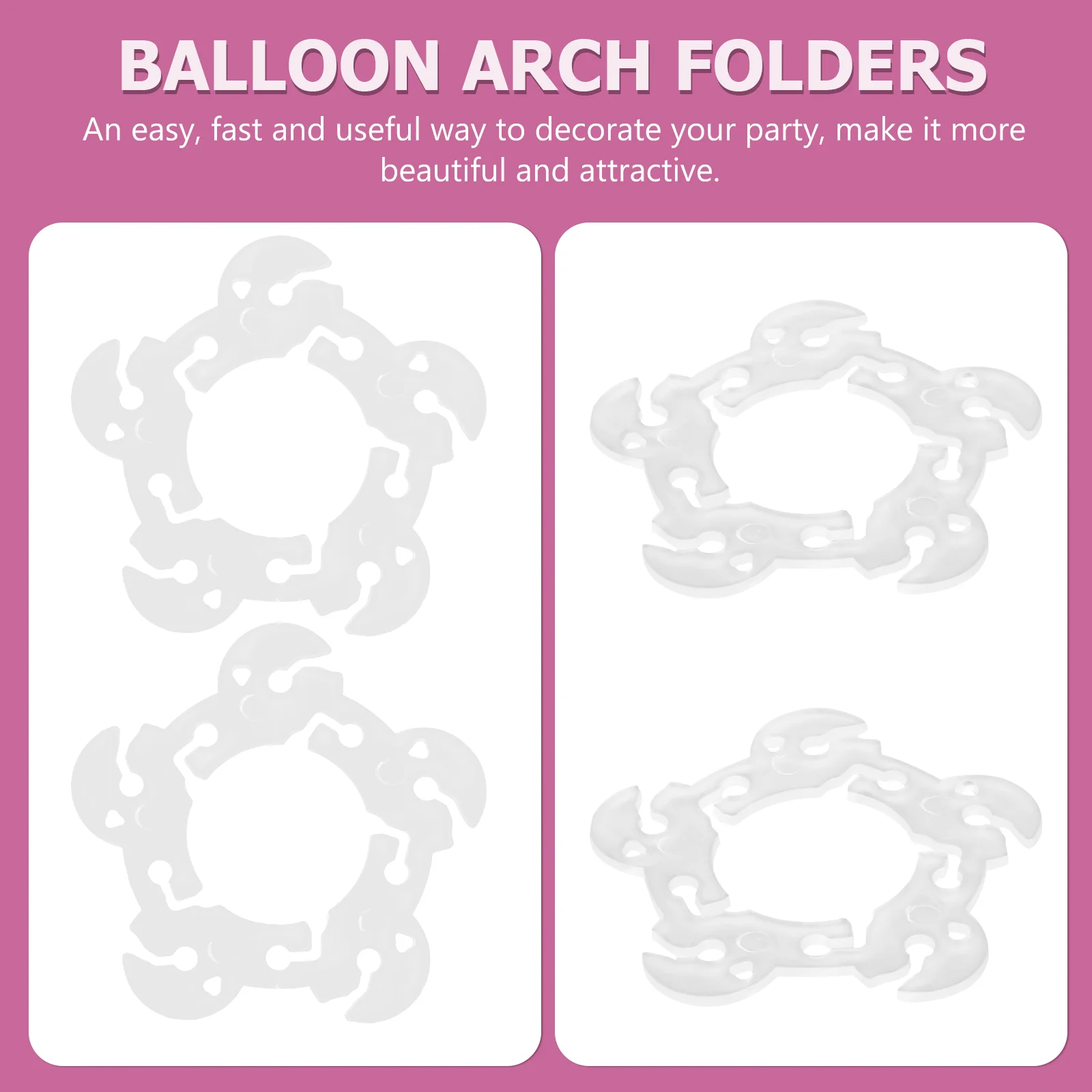 100 pz palloncino arco Clip fedi nuziali palloncini titolare fibbia Ballon morsetto cartella forniture per feste plastica bambino trasparente