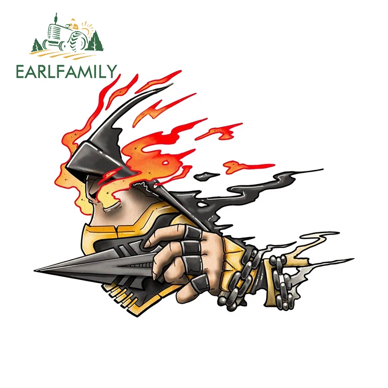 EARLFAMILY-pegatina divertida para coche de 13cm con diseño de escorpión Mortal Kombat, calcomanía creativa con protección solar, accesorios para parachoques, vinilo, ventanas y portátiles