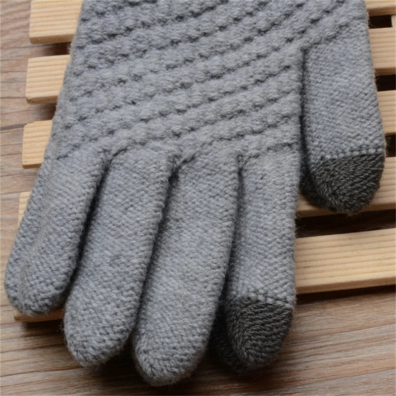 Damen Winter Stretch Strickhandschuhe mit Vollfinger-Touchscreen-Funktion, Warme Kälteschutz-Handschuhe für Outdoor und Alltag – Detail 5